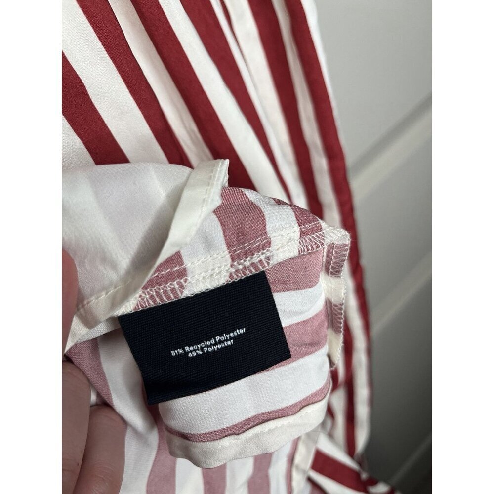 Summersalt NWT Silky Luxe Smocked Maxi Dress Nautical Stripe in Sedona Red XS - Picture 10 of 10